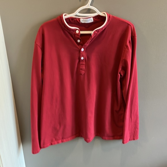 Kuyigo Men’s Red & White Long Sleeve Shirt Size XL - Picture 13 of 13